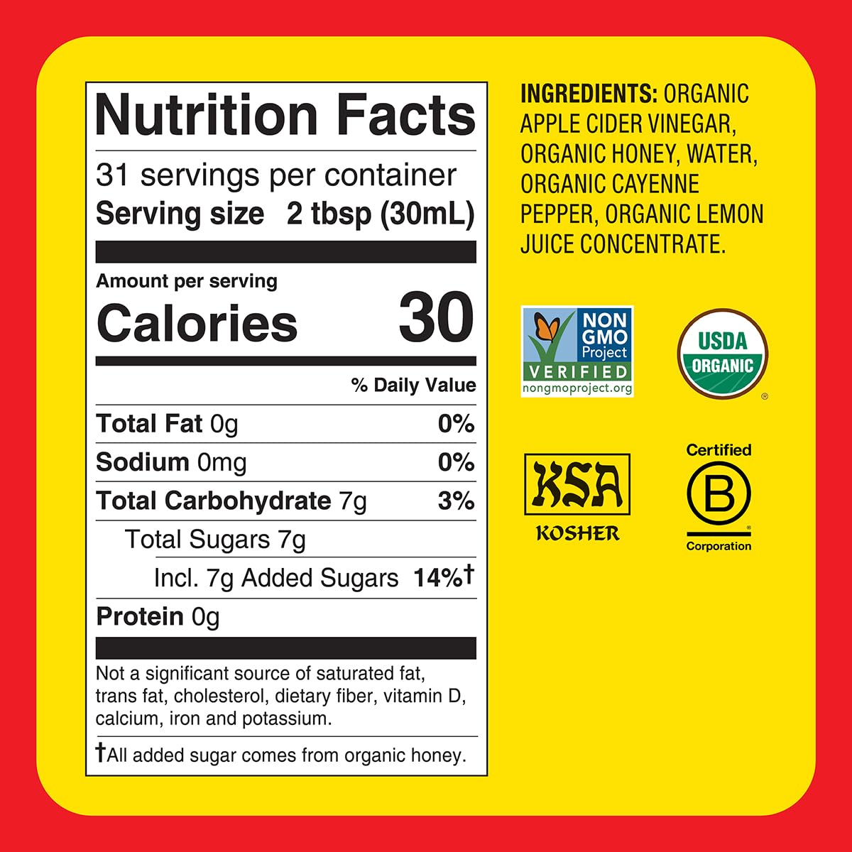 Bragg Organic Flavored Apple Cider Vinegar with the Mother – Raw & Unfiltered, 16 fl oz