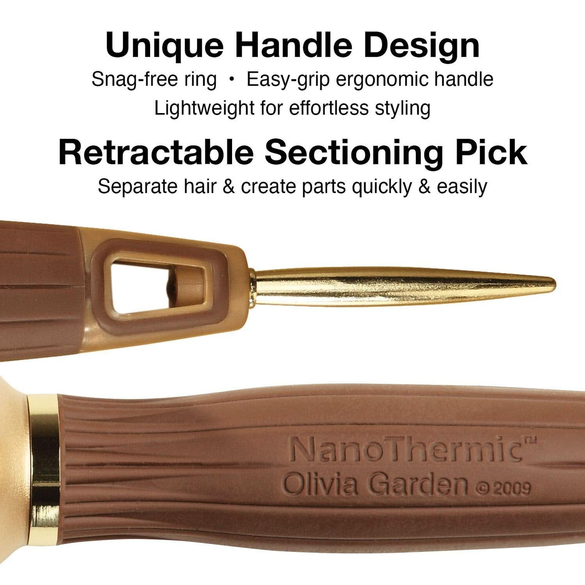 Olivia Garden NanoThermic Ceramic + Ion 9 Row Styling Brush NT-S9R