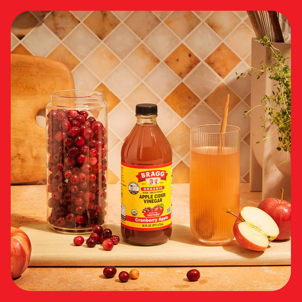 Bragg Organic Flavored Apple Cider Vinegar with the Mother – Raw & Unfiltered, 16 fl oz