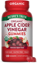 Nature’s Truth Organic Apple Cider Vinegar Gummies – Apple Flavor, Vegan, 120 Count
