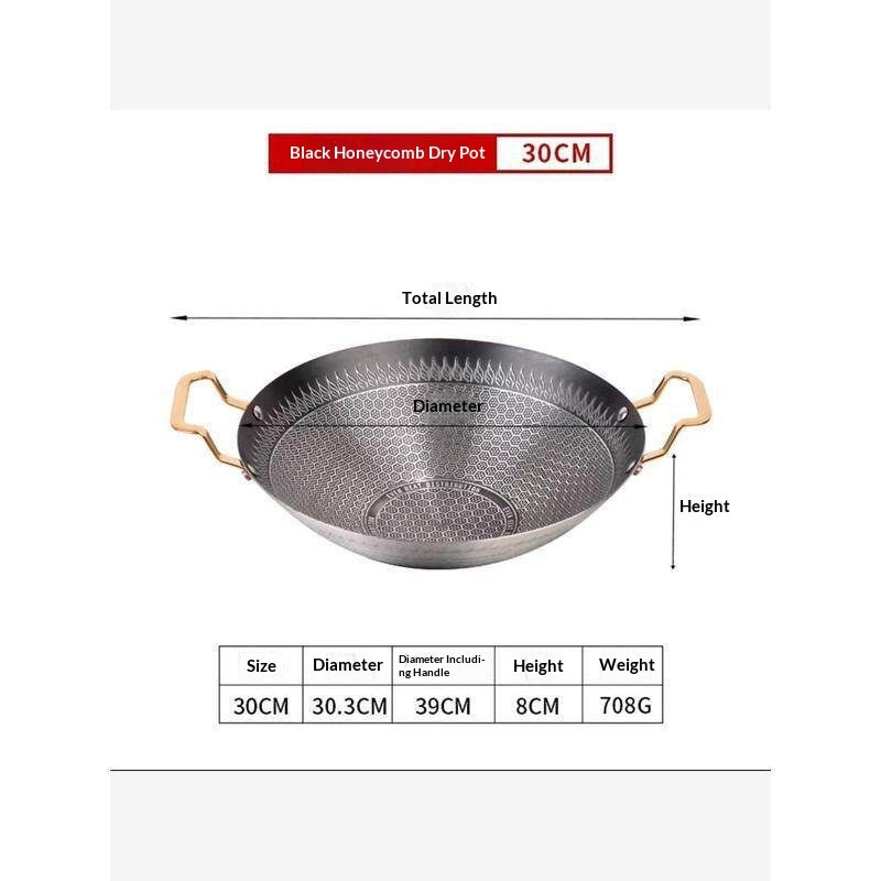 Thickened Stainless Steel Non-Stick Honeycomb Dry Pot
