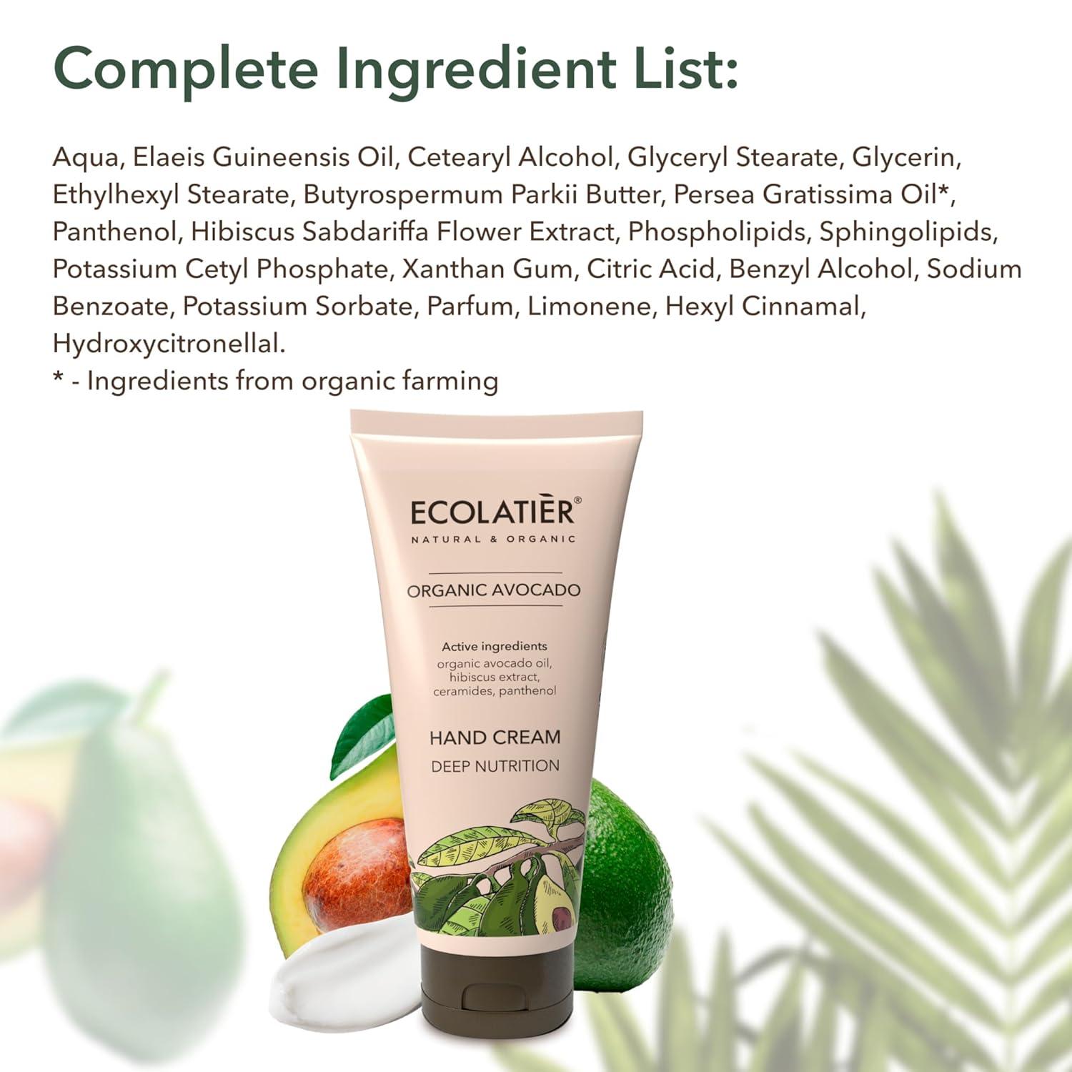 Hand Cream Deep Nutrition Organic Avocado