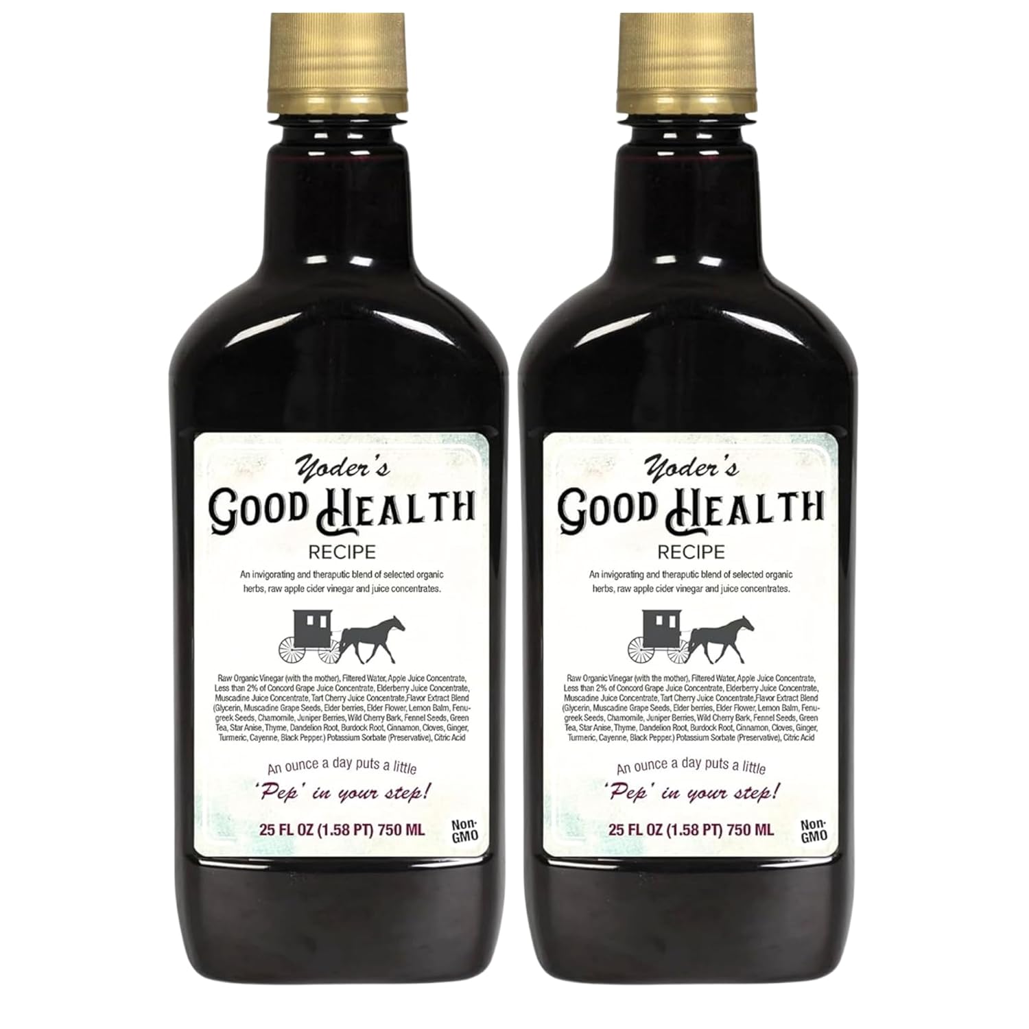 Yoder’s Good Health Recipe Apple Cider Vinegar Herbal Tonic – 25 oz