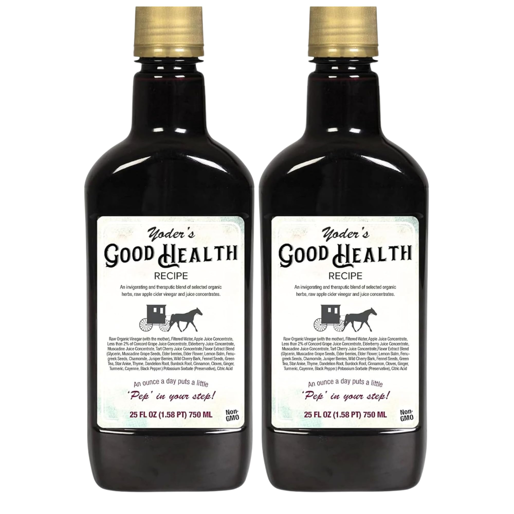 Yoder’s Good Health Recipe Apple Cider Vinegar Herbal Tonic – 25 oz