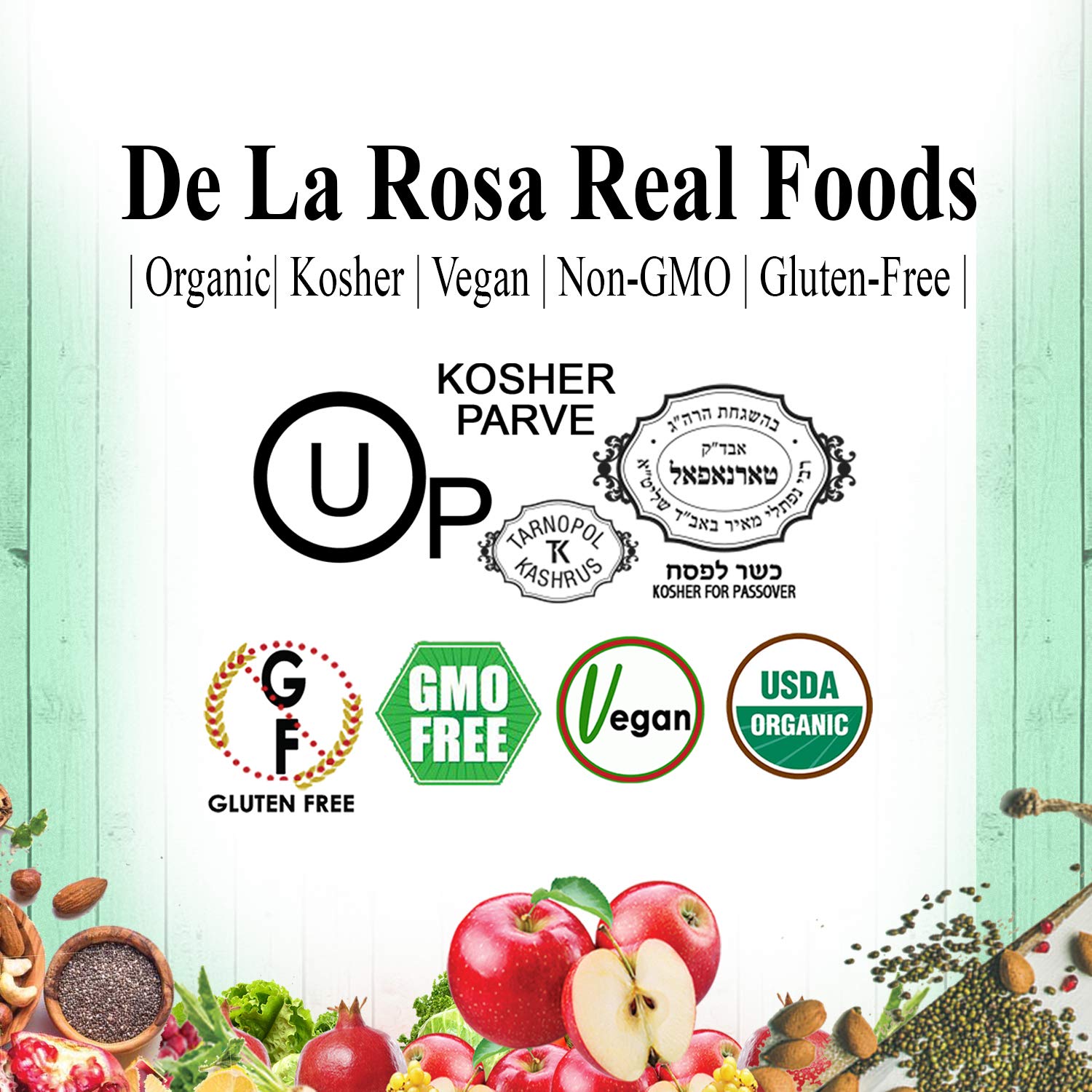 De La Rosa Organic Raw Apple Cider Vinegar with the Mother – 5 Liter