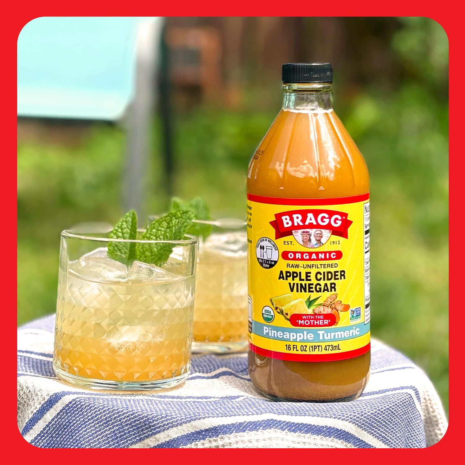 Bragg Organic Flavored Apple Cider Vinegar with the Mother – Raw & Unfiltered, 16 fl oz