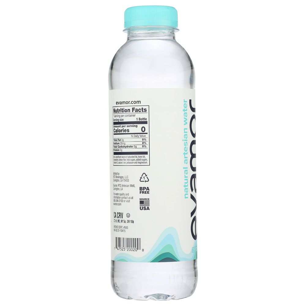 EVAMOR: Natural Artesian Water, 20 fo