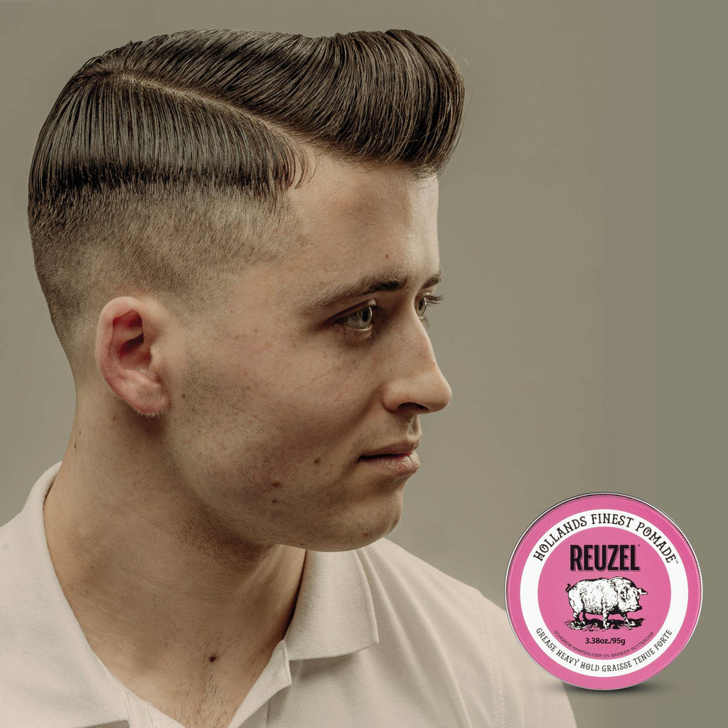 Reuzel Pink Pomade Grease Oil Based Medium Shine Strong Hold