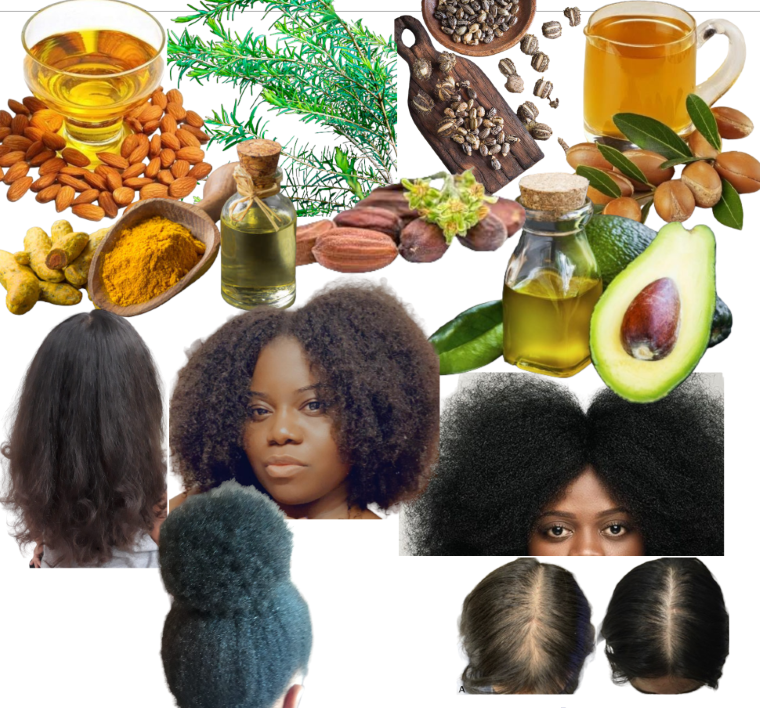 Hair Regrowth Serum-with Peppermint Oil, Tea Tree Oil, Argan oil, Jojoba seed, Avocado oil, Castor oil, Sweet Almond, Vitamin E Oil for Scalp and Hair