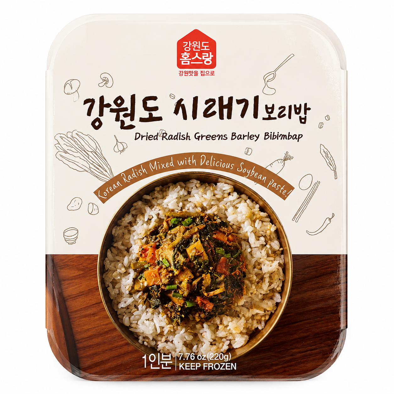 [Homesrang] Gangwon-do Siraegi Barley Rice (220g, 7.76oz)