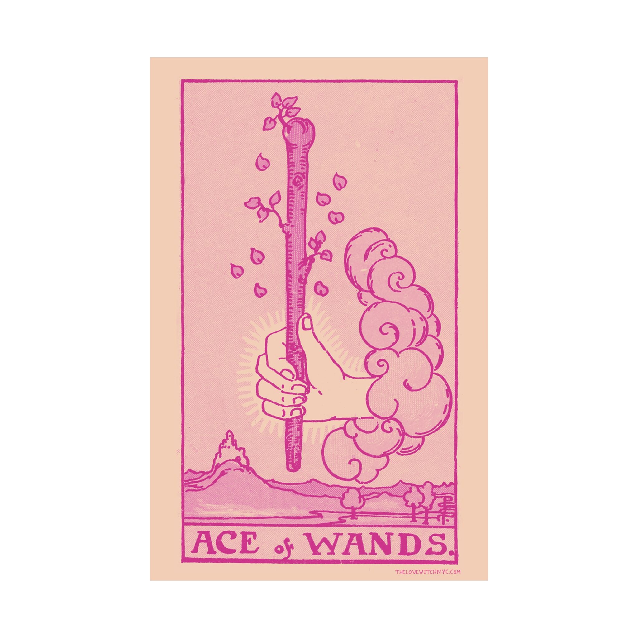 Ace of Wands Tarot Card Poster by The Love Witch