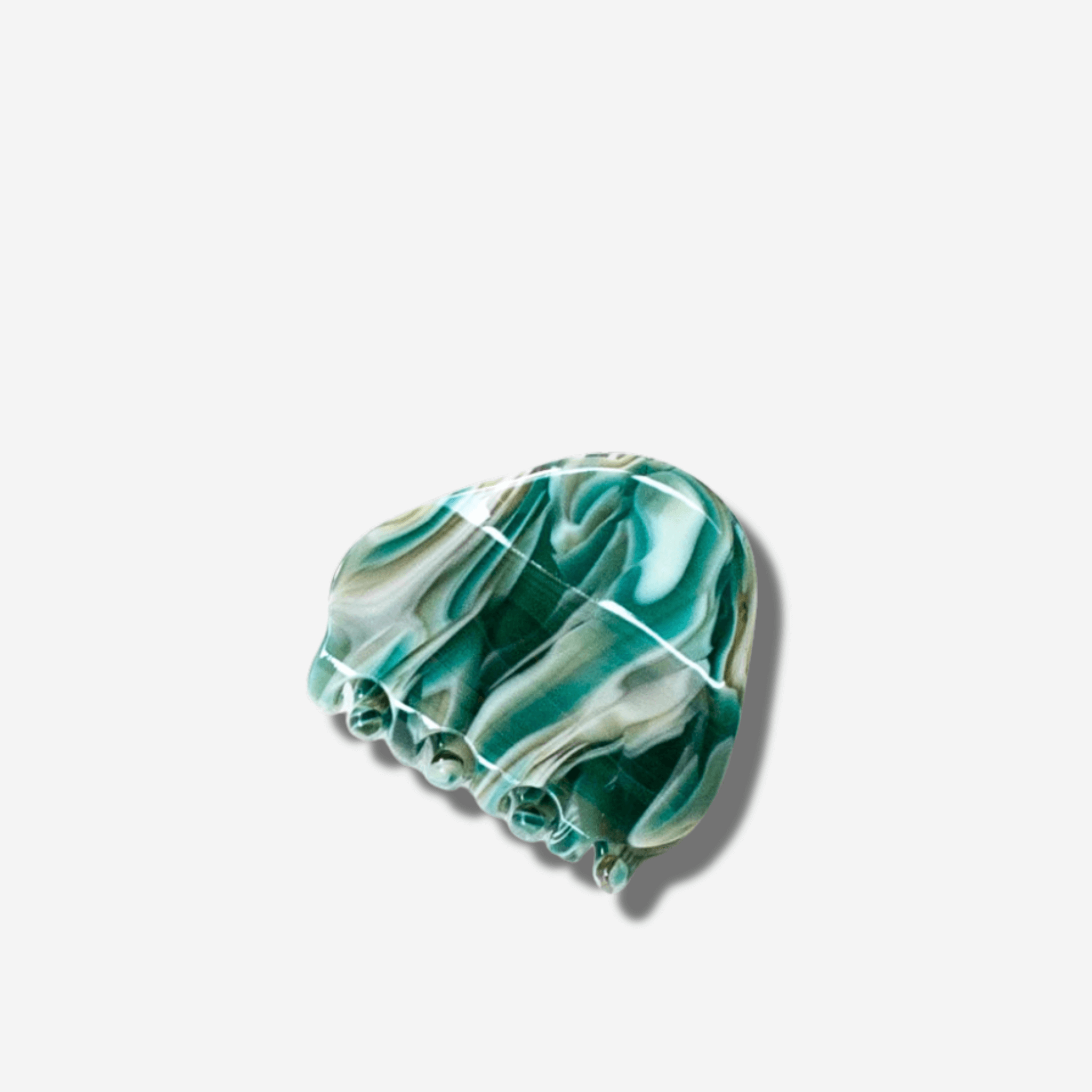 AGATE HAIR CLAW - GREEN