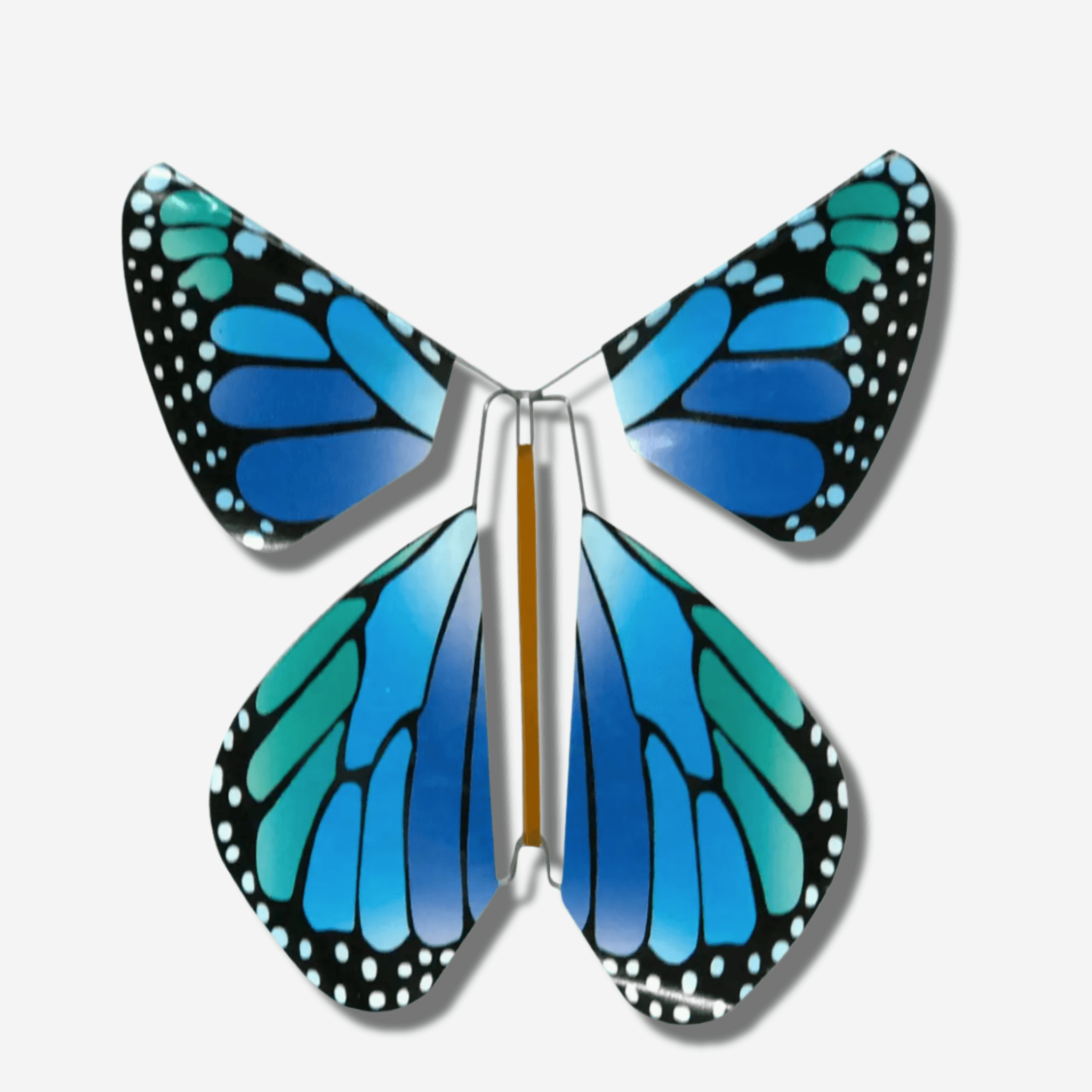 FLYING MAGIC BUTTERFLY® blue reusable flying butterfly toy with realistic monarch-style wings, interactive magic butterfly party favor, gift, stocking stuffer and surprise toy