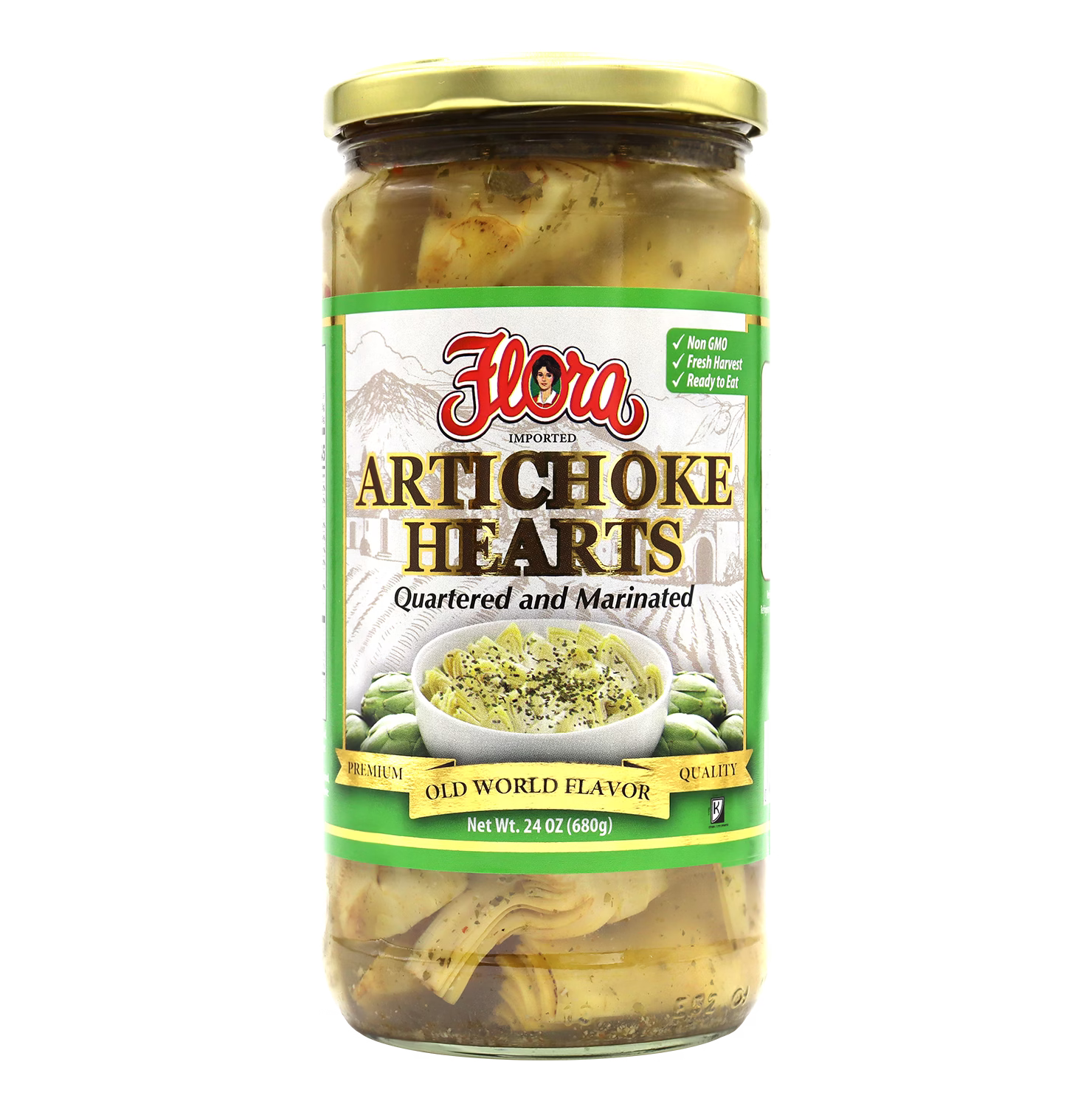 Artichoke Hearts - Quartered and Marinated - 24 oz