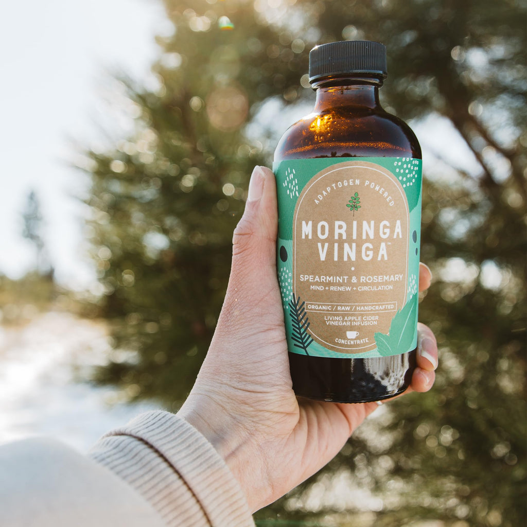 Adaptogen Powered Moringa Vinga Herbal Tonic with Apple Cider Vinegar – 32 oz