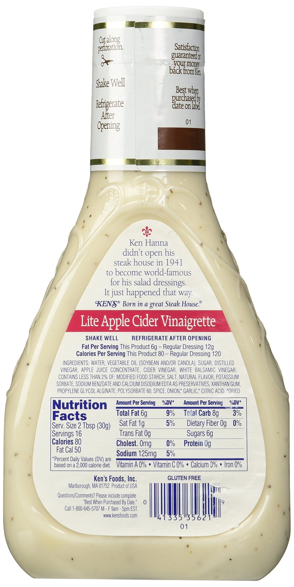Ken’s Steak House Apple Cider Vinaigrette Dressing – 16 oz