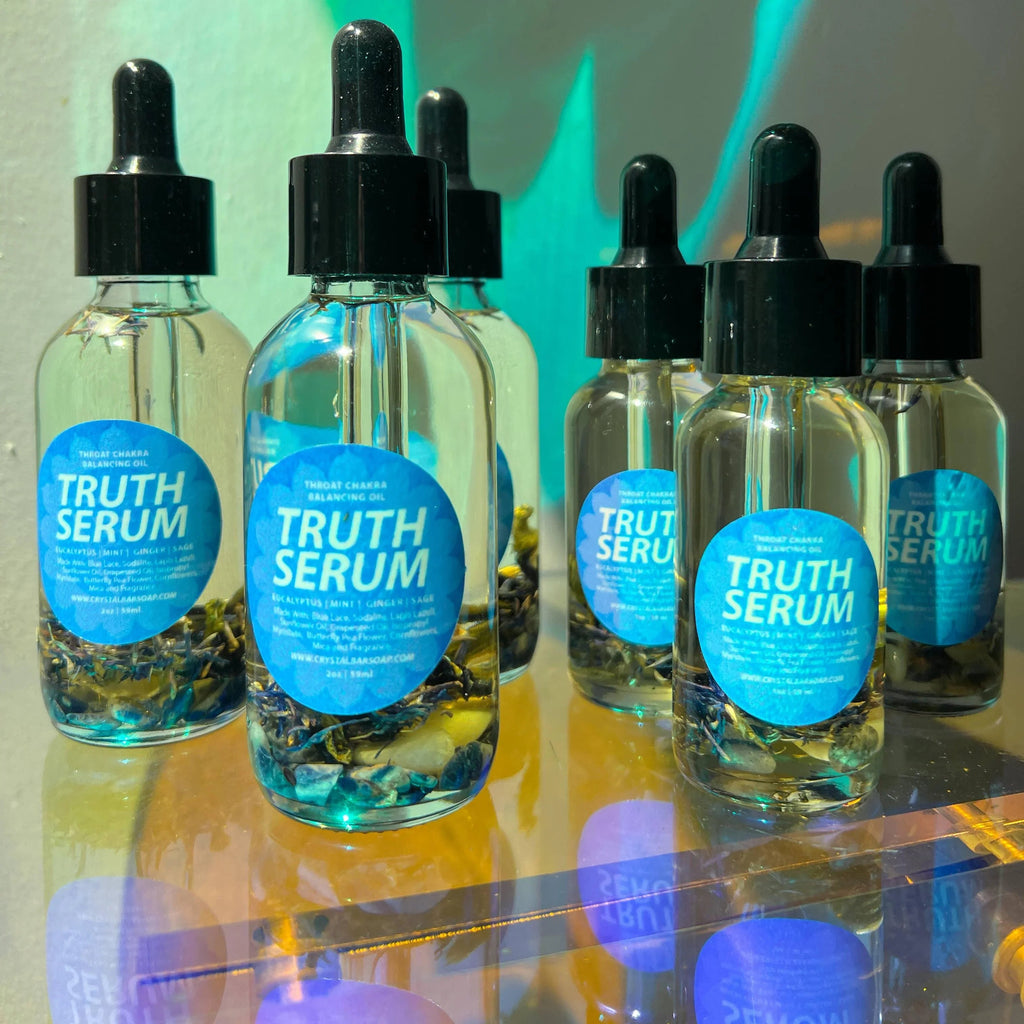 Truth Serum Crystal Infused Bath & Body Oil (Throat Chakra)