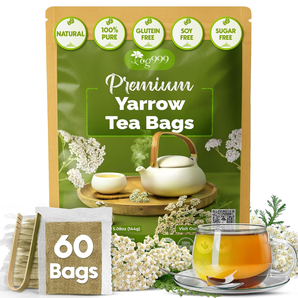 Premium Yarrow Tea Leaves | Naturally Aromatic, Freshly Packed Loose Leaf Yarrow