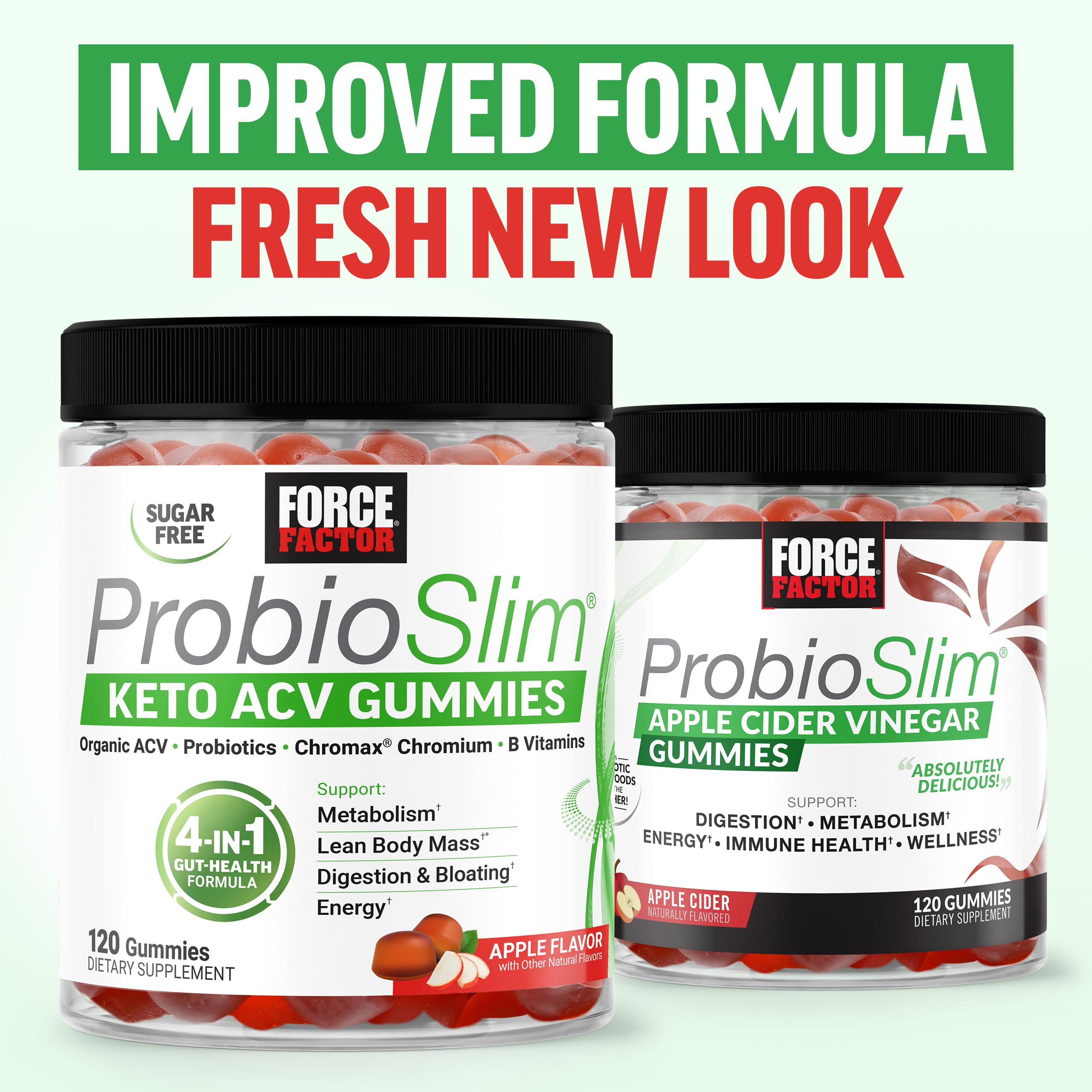 Force Factor ProbioSlim Keto ACV Gummies with Probiotics & Prebiotics