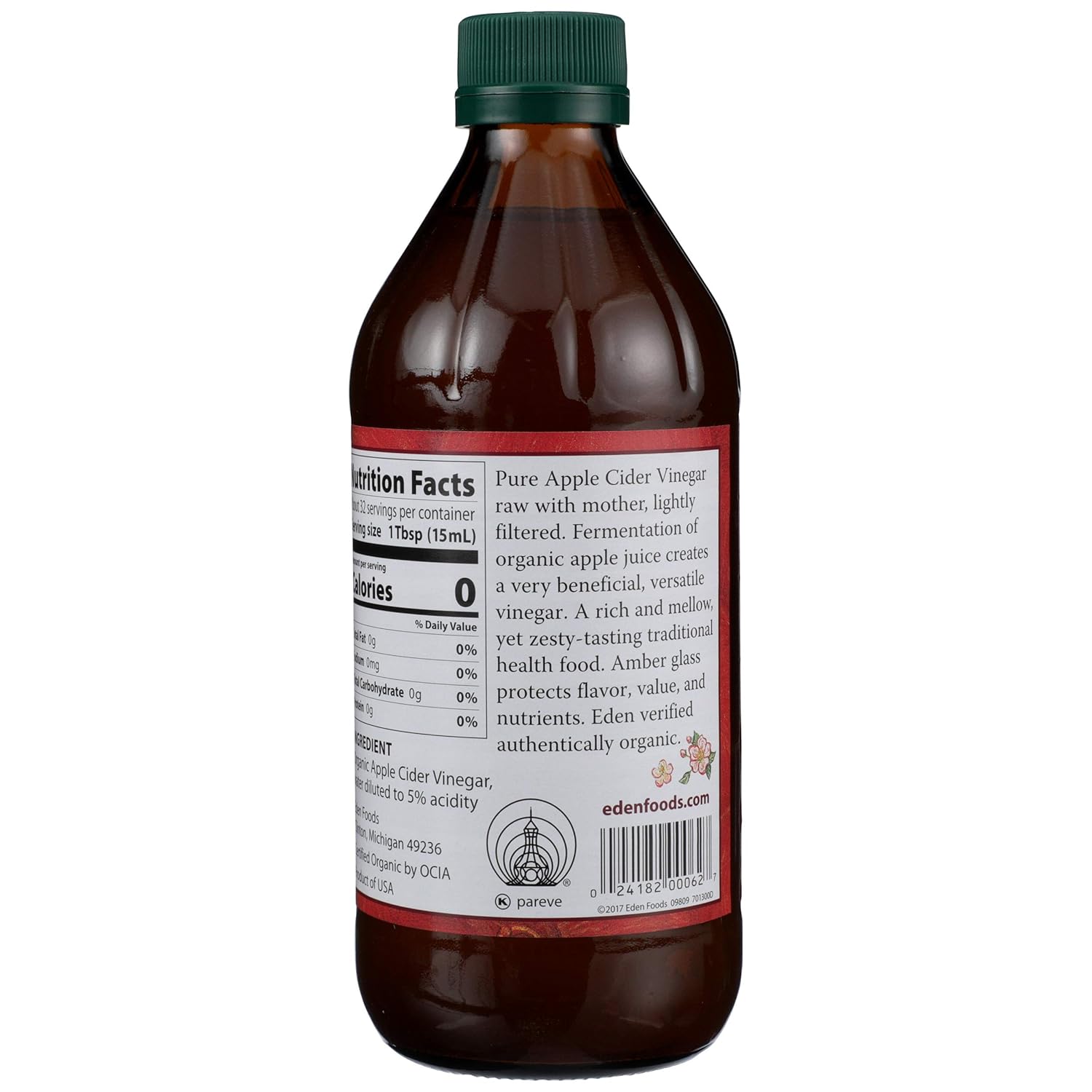 Eden Organic Apple Cider Vinegar With The Mother – 16 oz