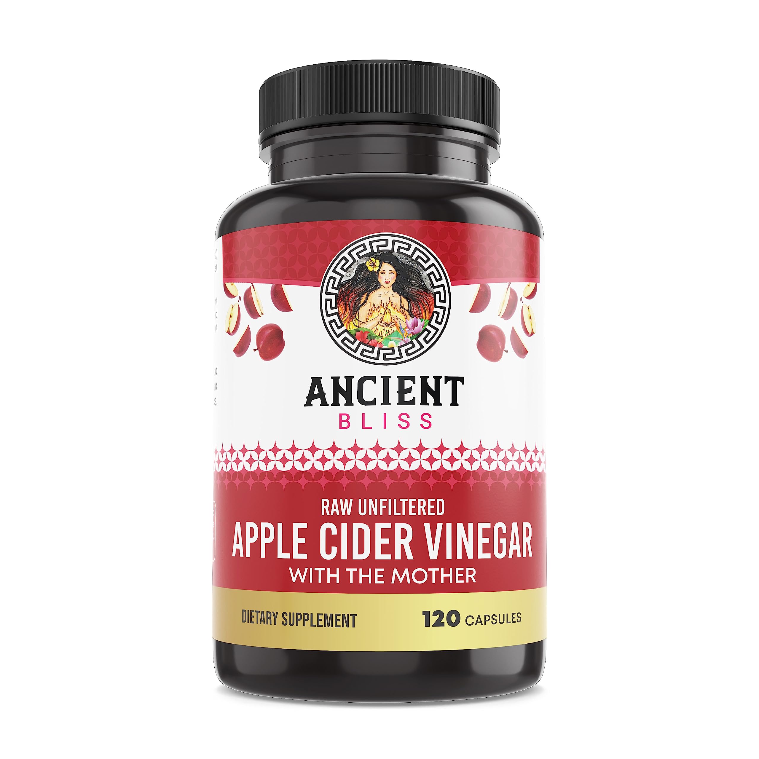 Ancient Bliss Apple Cider Vinegar Capsules with the Mother – 1600 mg