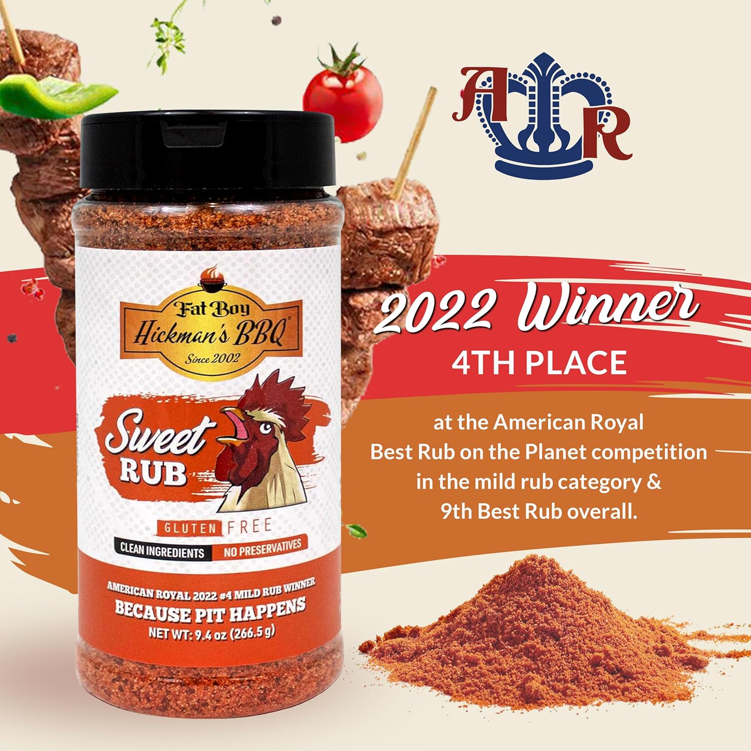 Sweet Natural Gluten Free BBQ Rub 9 oz