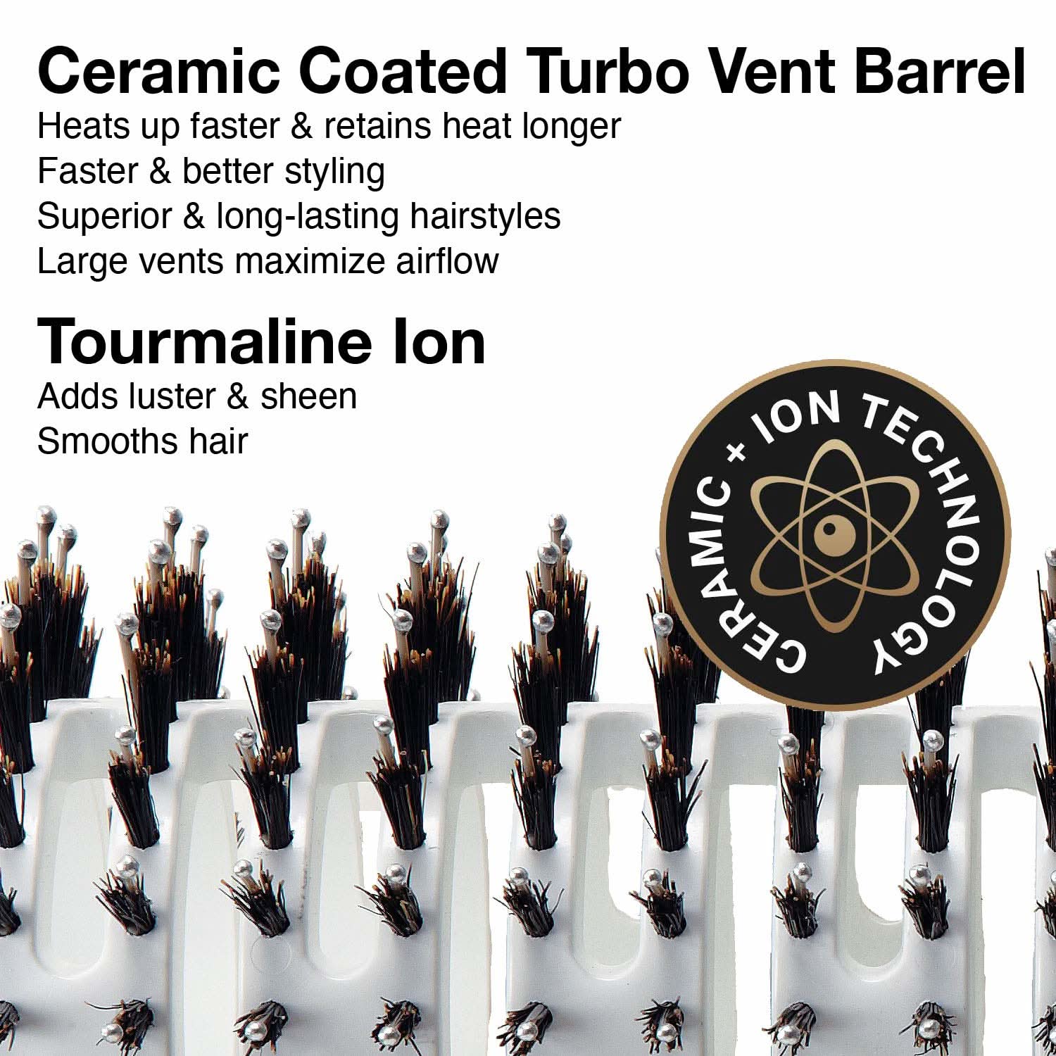 Olivia Garden Ceramic + Ion Turbo Vent Combo - CITV-COGD (3 1/4")