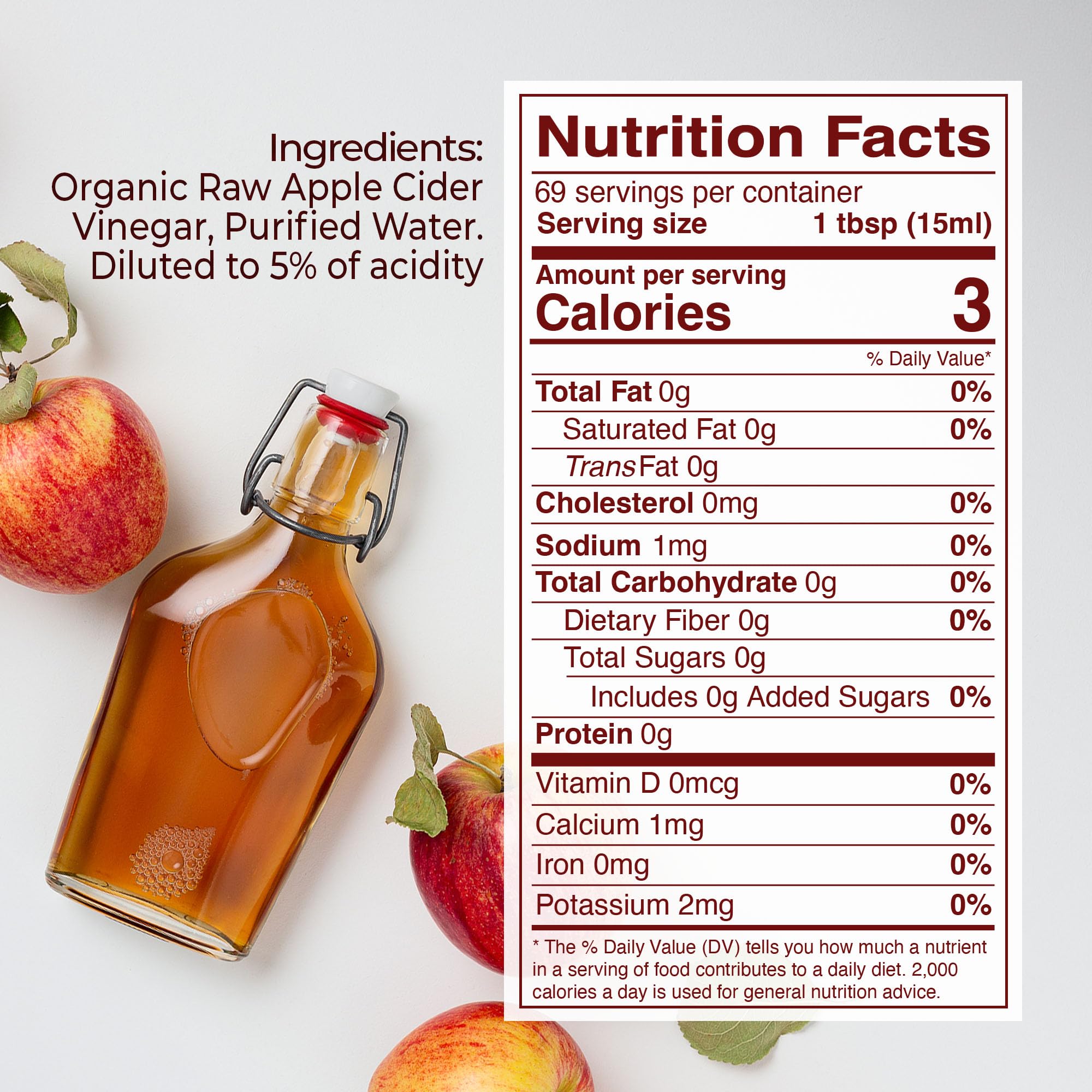 Kevala Organic Raw Apple Cider Vinegar with the Mother