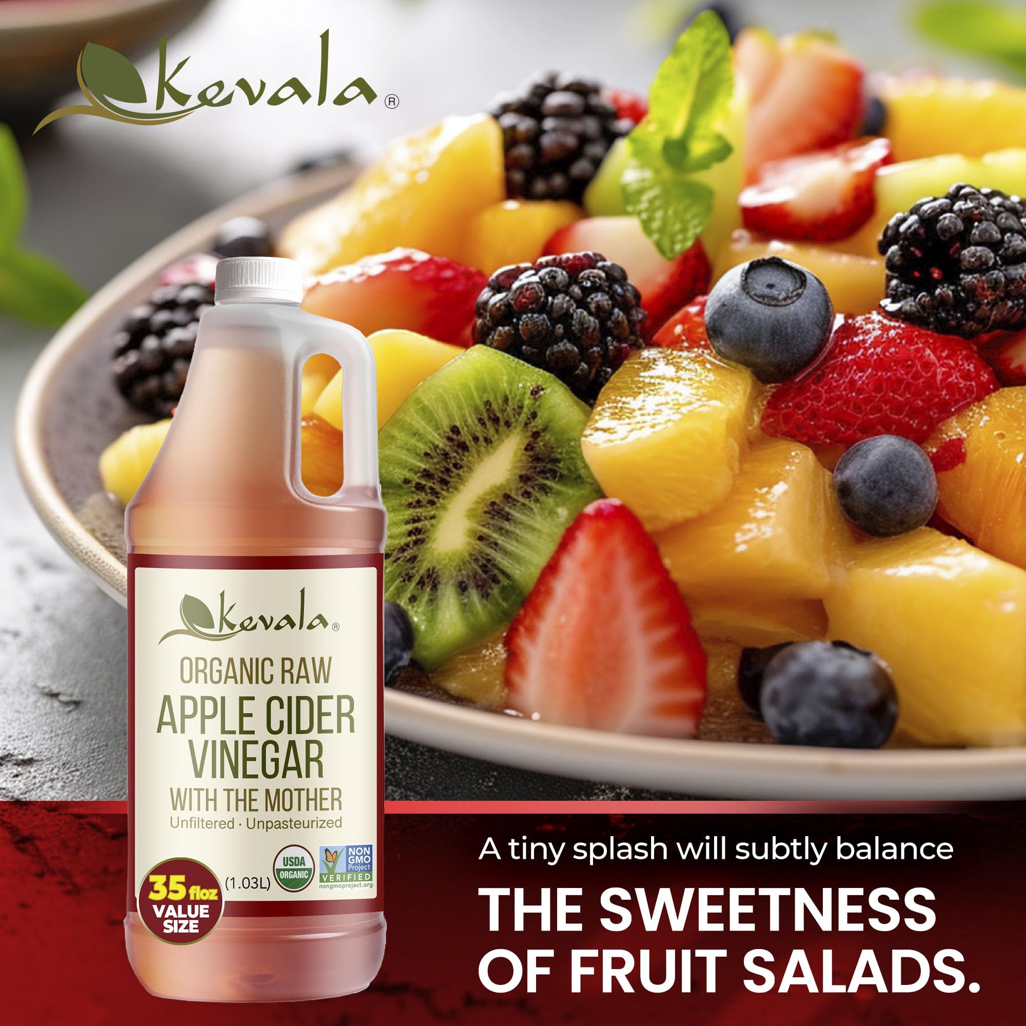 Kevala Organic Raw Apple Cider Vinegar with the Mother