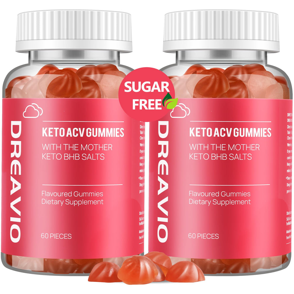 Dreavio Sugar-Free Apple Cider Vinegar Gummies with the Mother – 1,000 mg, 120 Count
