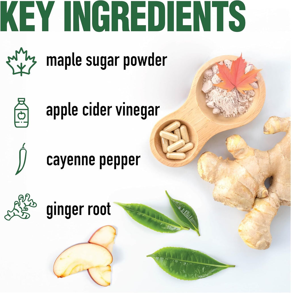 Country Farms Apple Cider Vinegar Capsules with Ginger, Cayenne & Maple – 90 Count