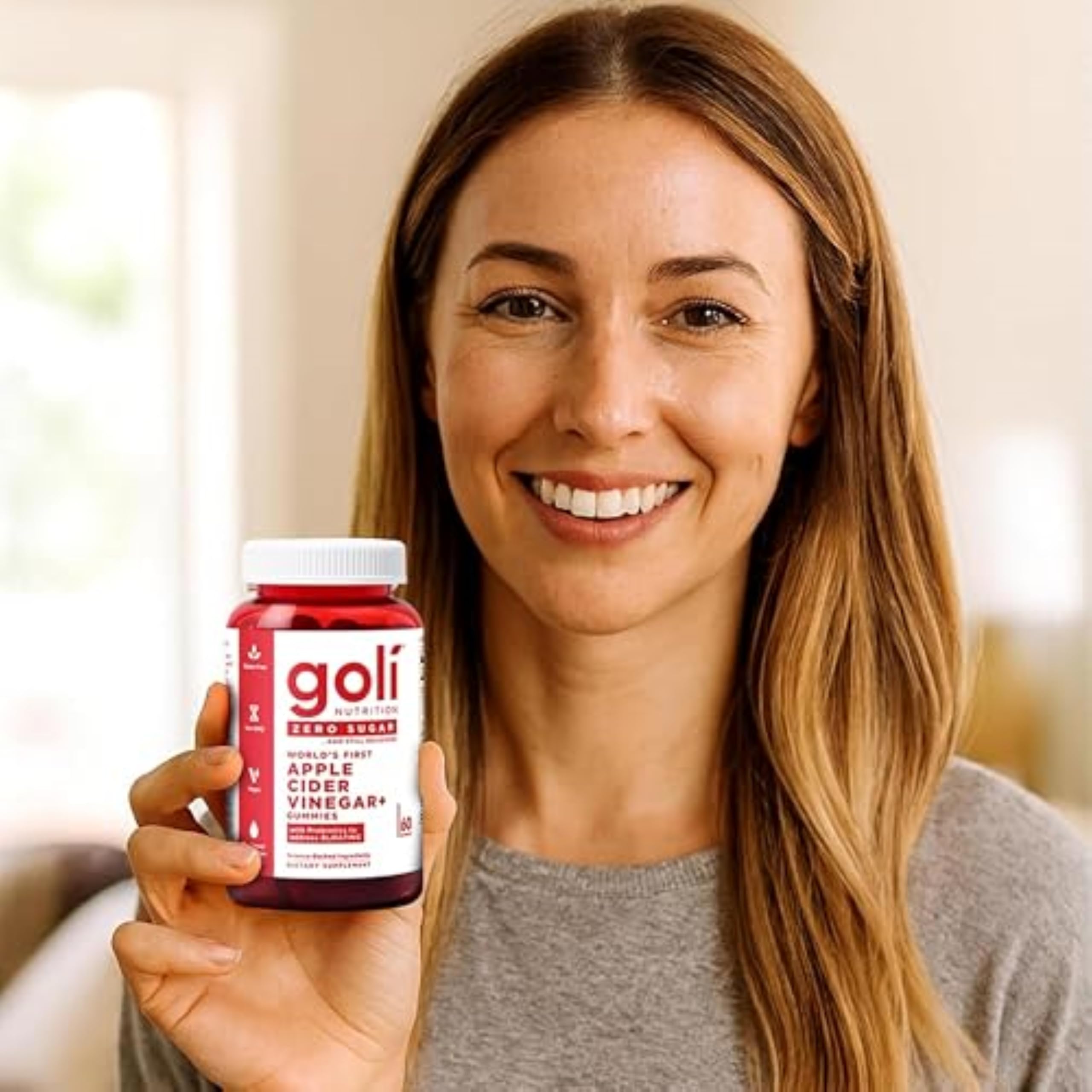 Goli Zero Sugar Apple Cider Vinegar Gummies with Probiotics & Vitamin B12