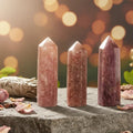 Sparkling Strawberry Quartz Tower