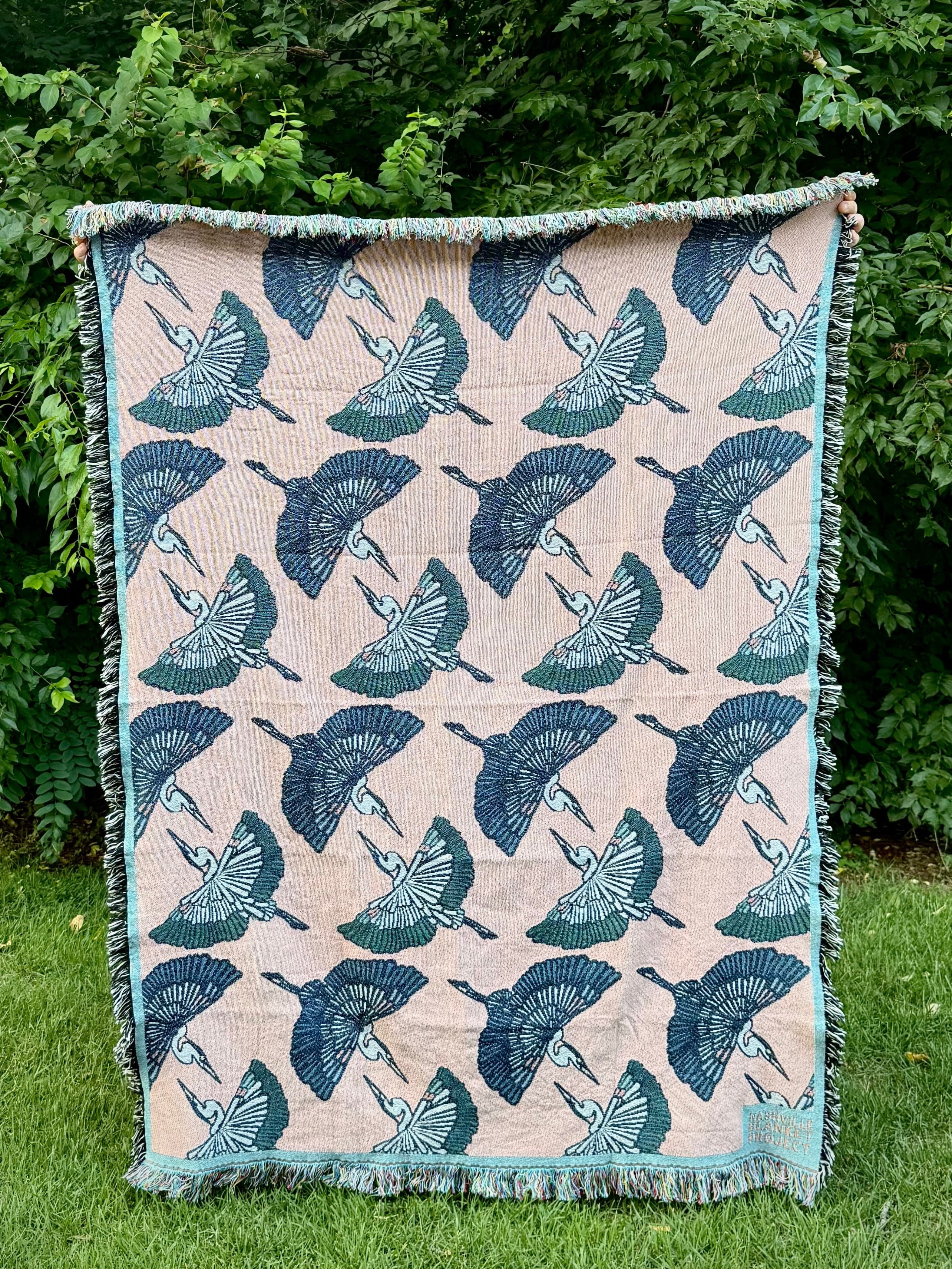 Herons in Flight Blanket