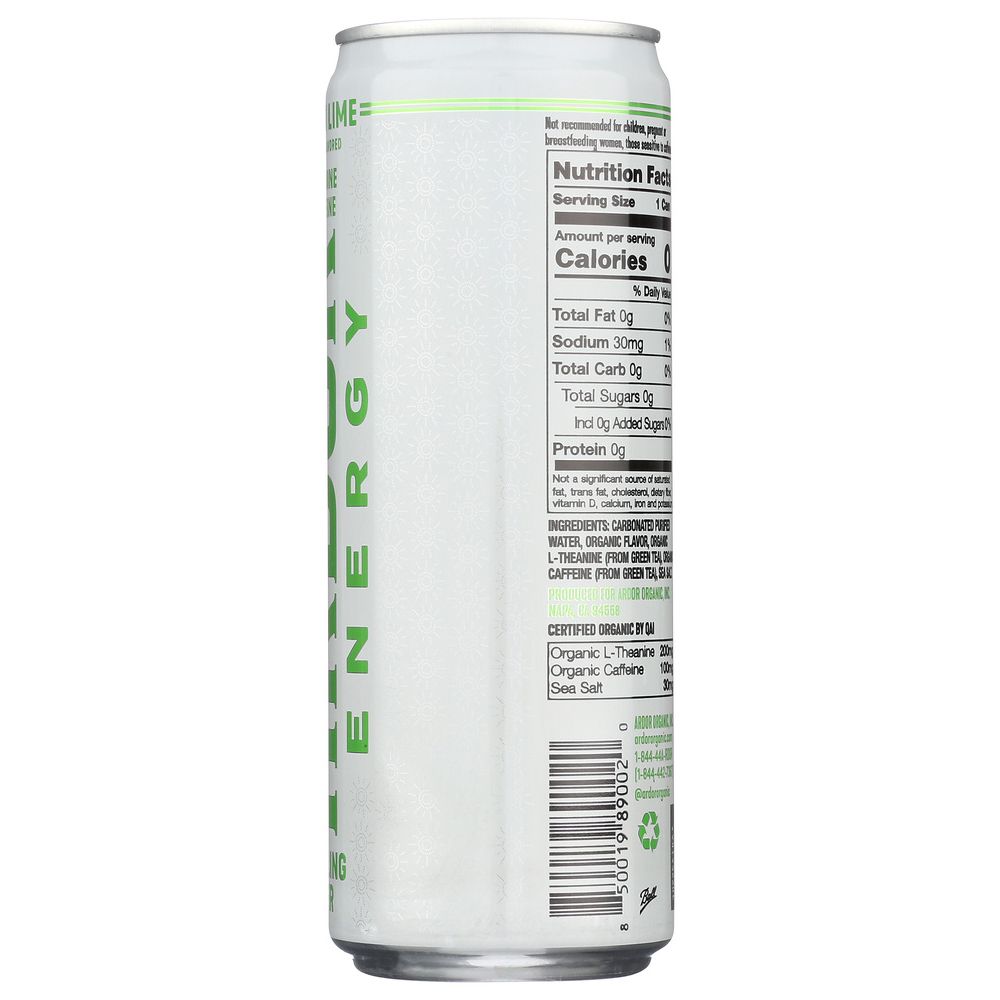 ARDOR ORGANIC INC: Mexican Lime Sparkling Water, 12 fo