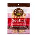 Earth Animal No-Hide Beef Recipe Dog & Cat Stix 10-pack natural rawhide-free chews made with grass-fed beef in resealable bag on white background