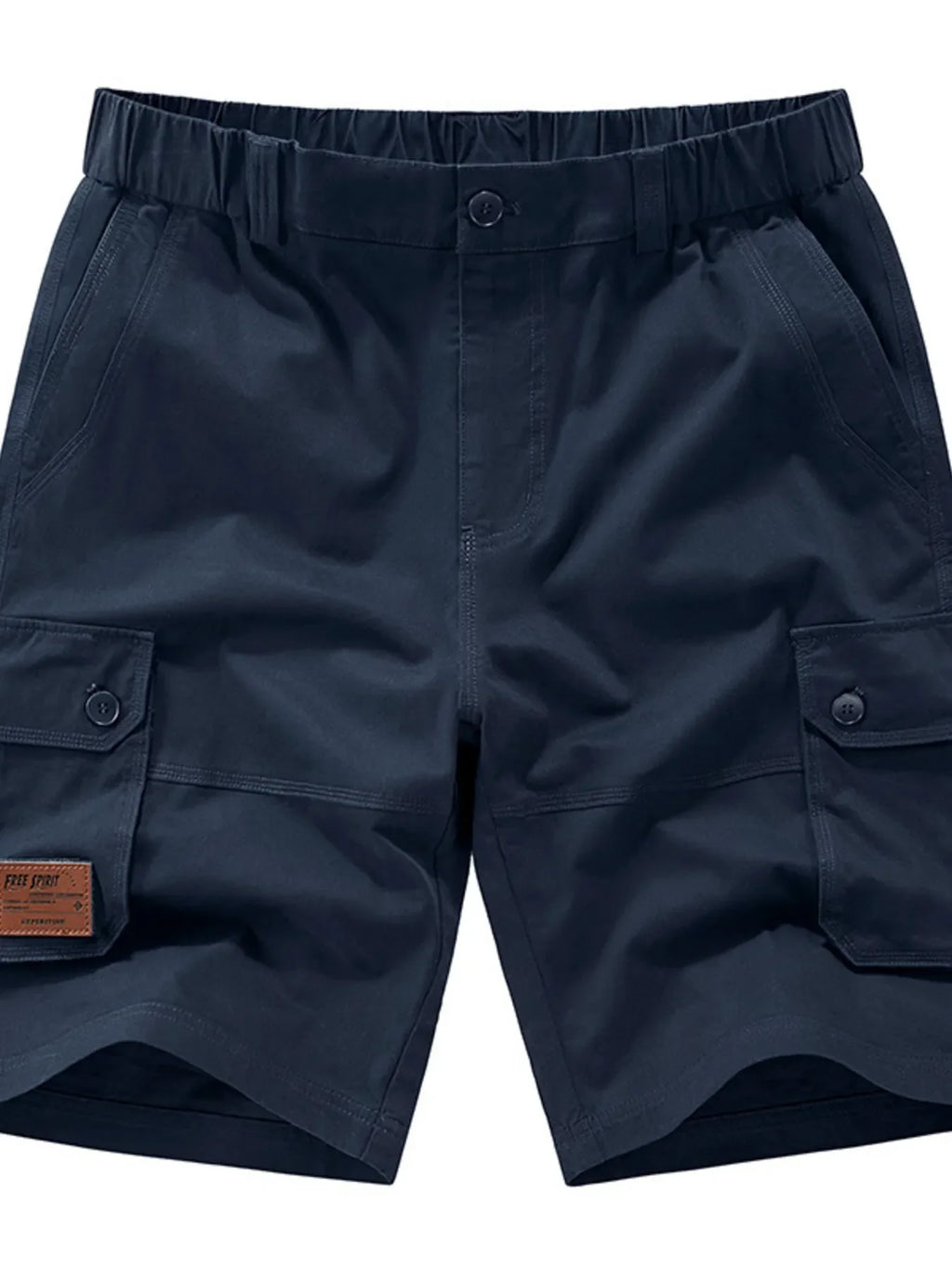 Men's Plus Size Pocketed Elastic Waist Shorts