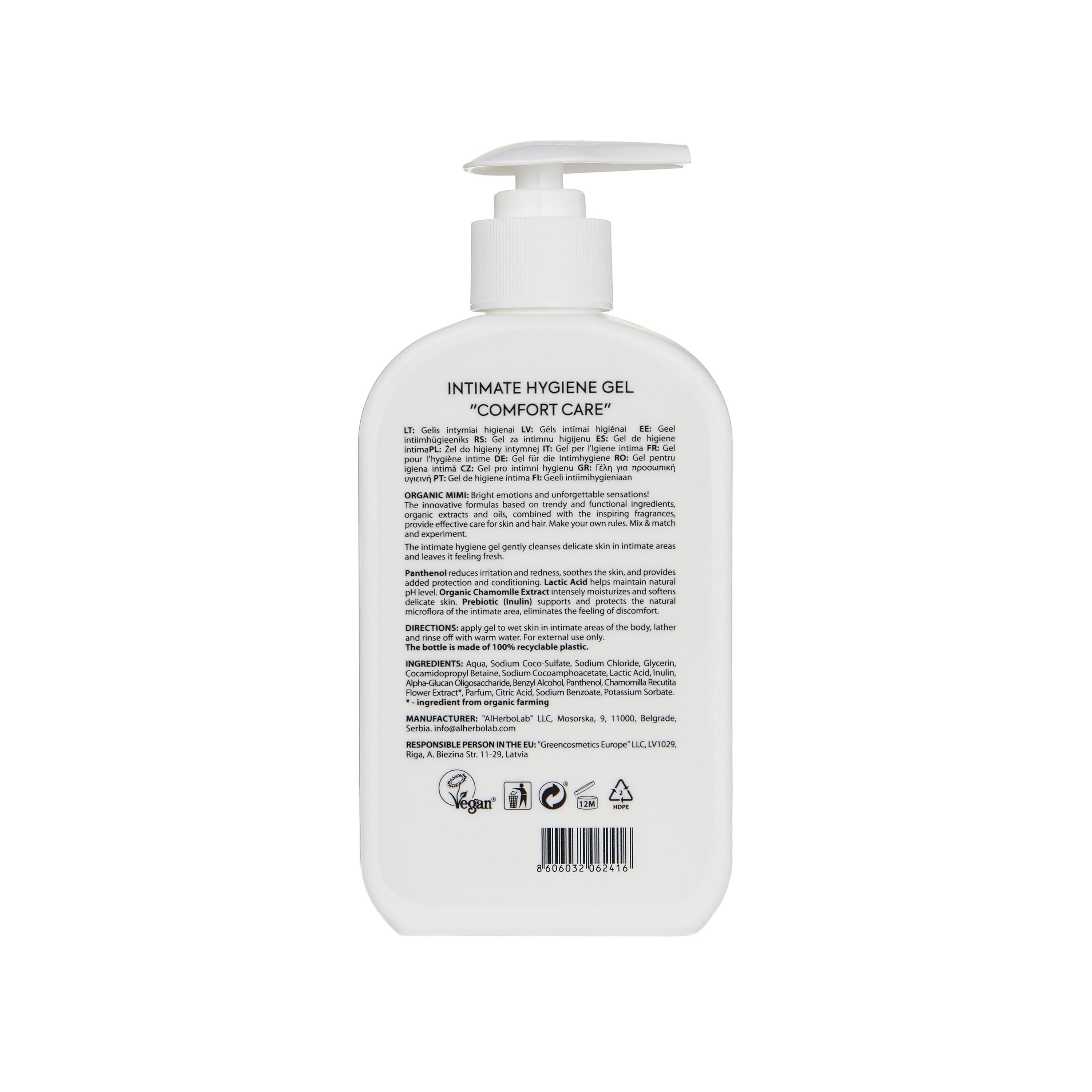 ORGANIC MIMI, INTIMATE HYGIENE GEL COMFORT CARE, 300 ml