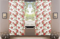 DaDa Bedding Set of 2-Pieces Romantic Roses Pink Floral Sheer Window Panel Curtains (JHW-879)
