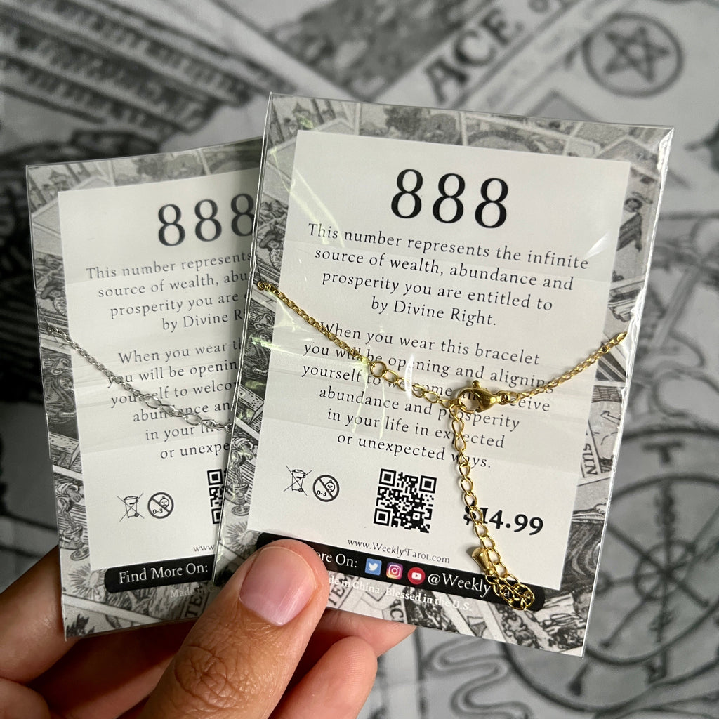 888 Angel Number ~ Stainless Steel Bracelet