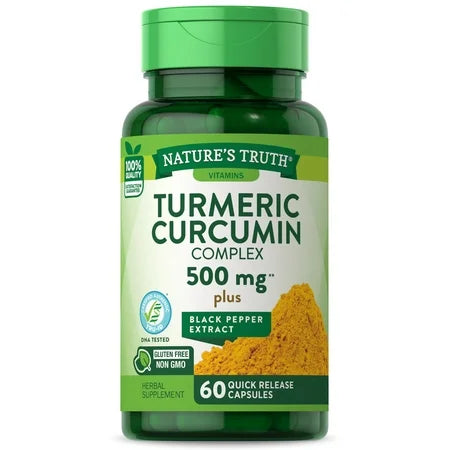 Nature's Truth Turmeric Curcumin Complex supplement bottle on a white background