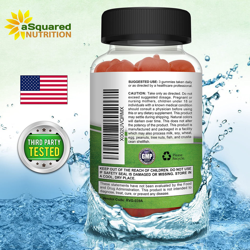 aSquared Nutrition Apple Cider Vinegar Gummies with the Mother – 1,500 mg