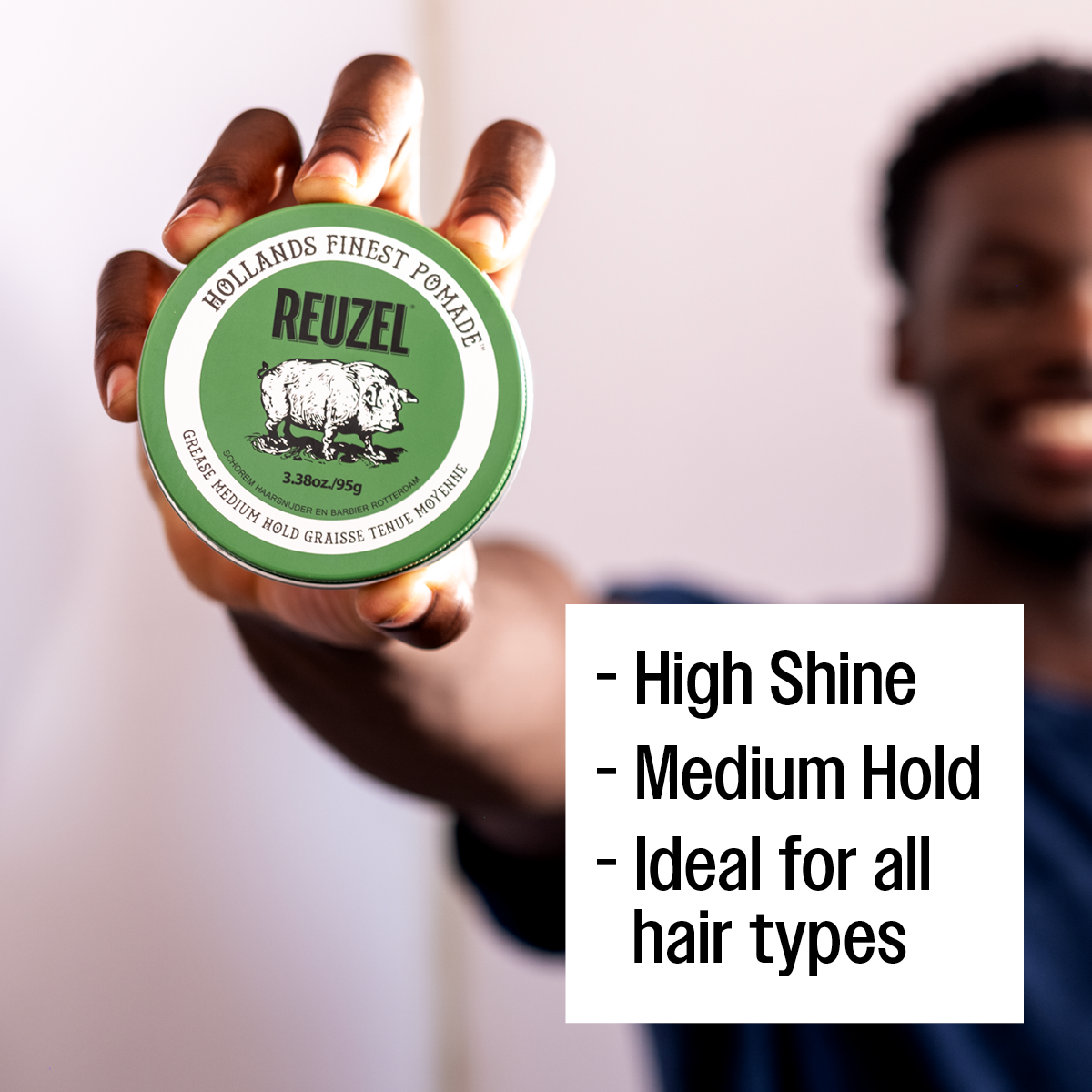 Reuzel - Green Oil Based Medium Pomade Grease