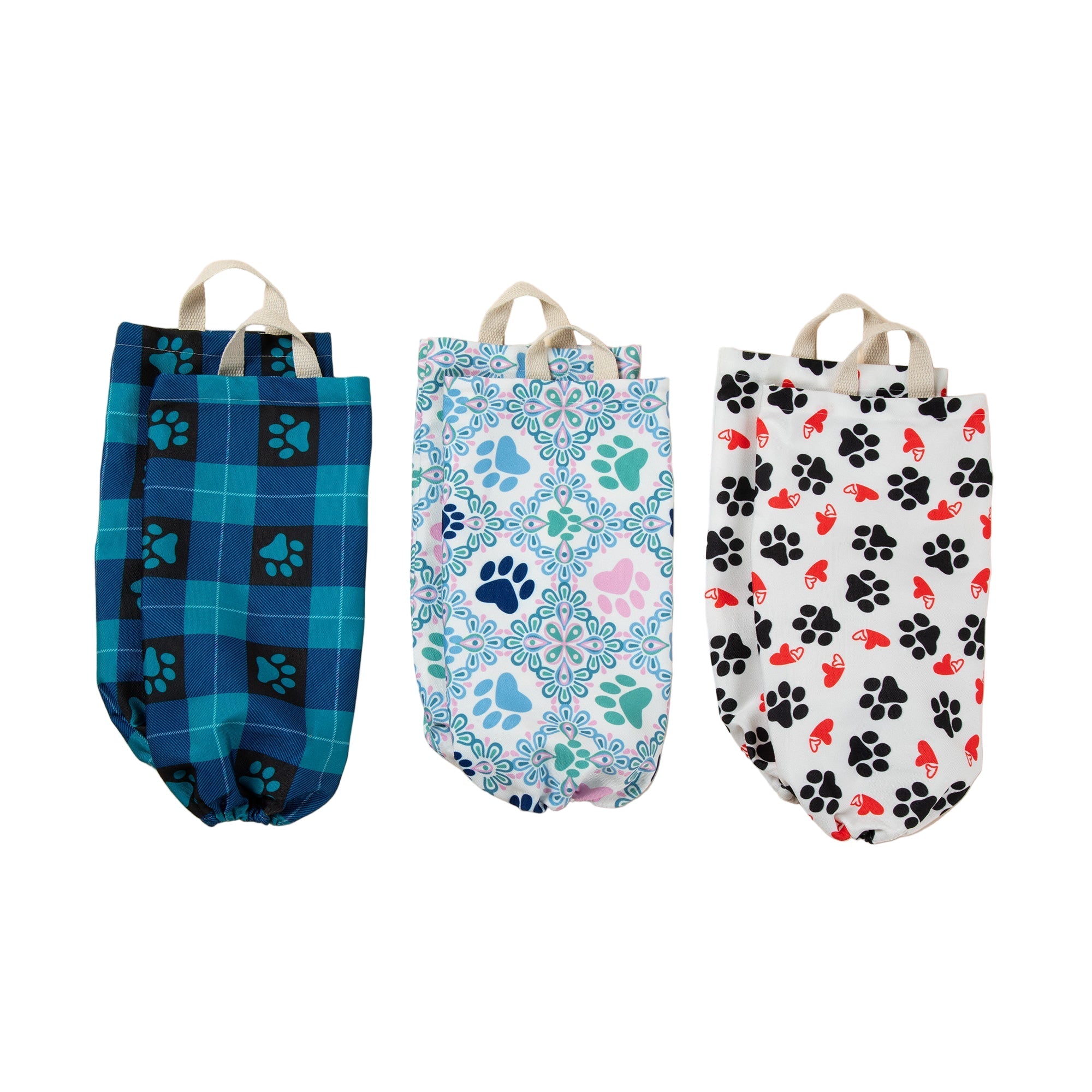 Paw Print Plastic Bag Holder - Set of 2