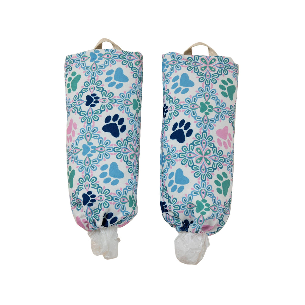 Paw Print Plastic Bag Holder - Set of 2