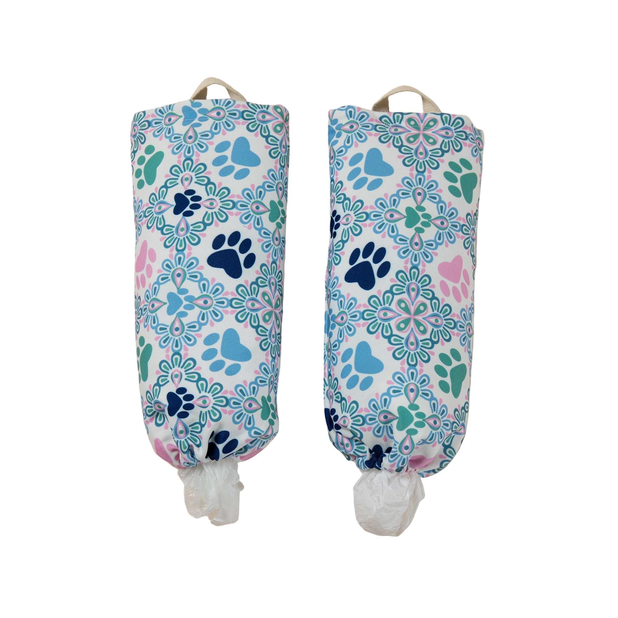 Paw Print Plastic Bag Holder - Set of 2
