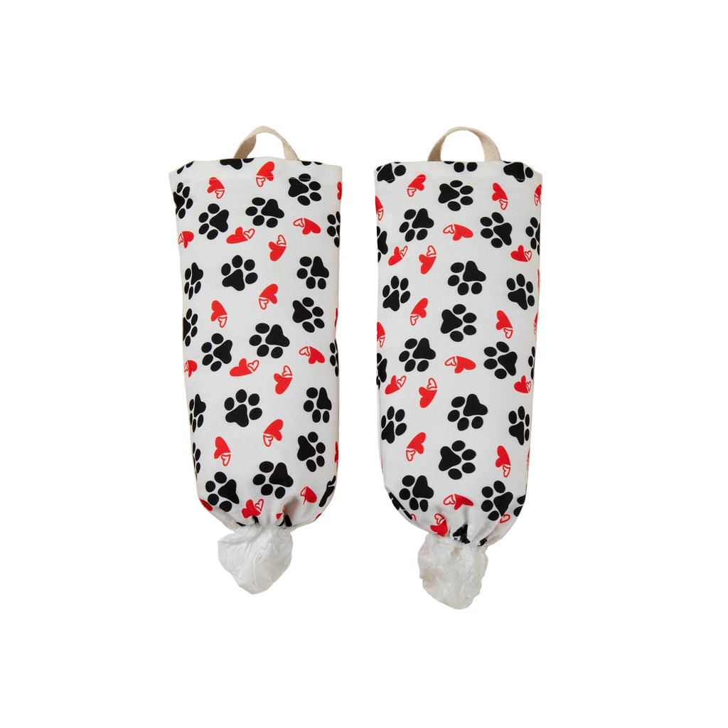 Paw Print Plastic Bag Holder - Set of 2