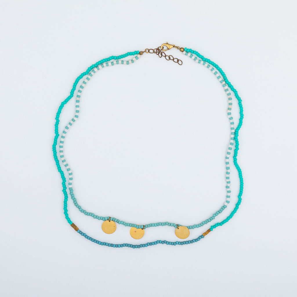 Iraqi Seed Beaded Strand Necklace
