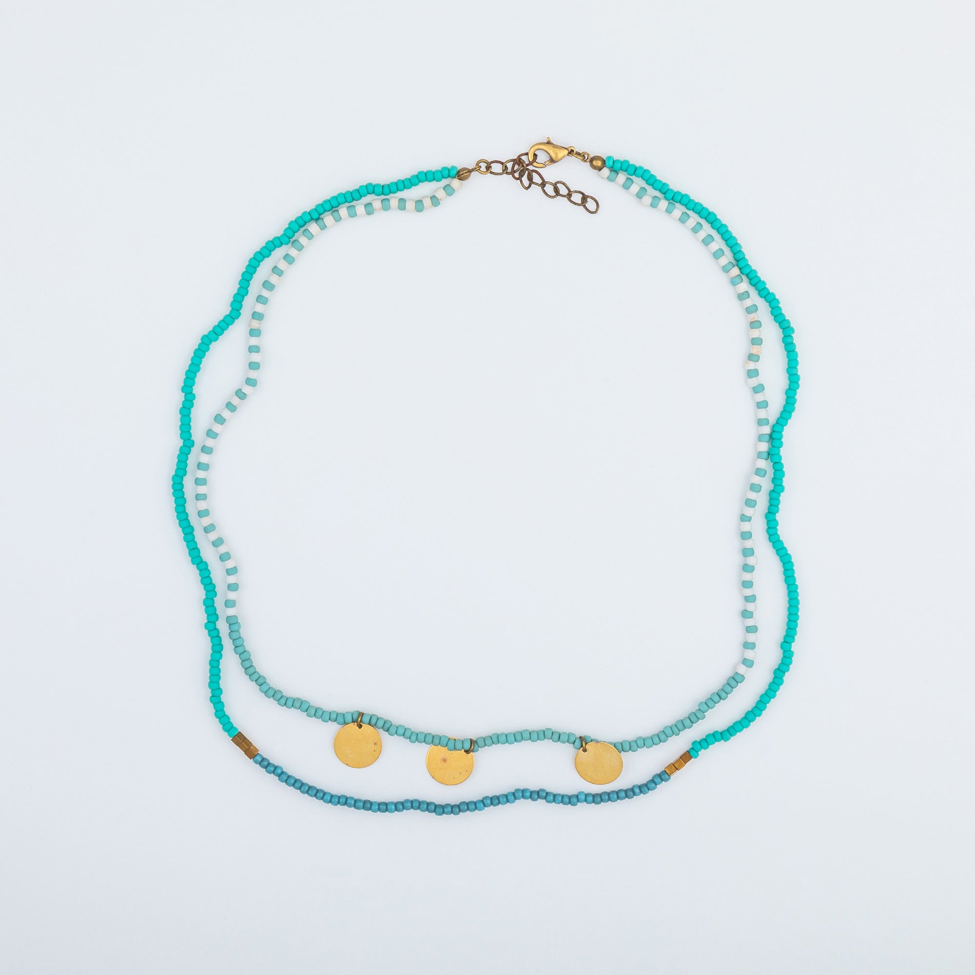 Iraqi Seed Beaded Strand Necklace