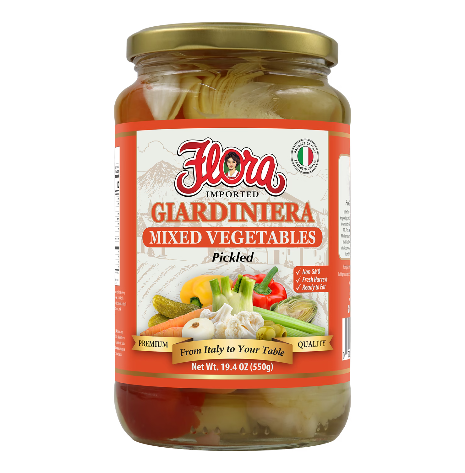 Giardiniera - Mixed Vegetables Pickled - 19.4 oz